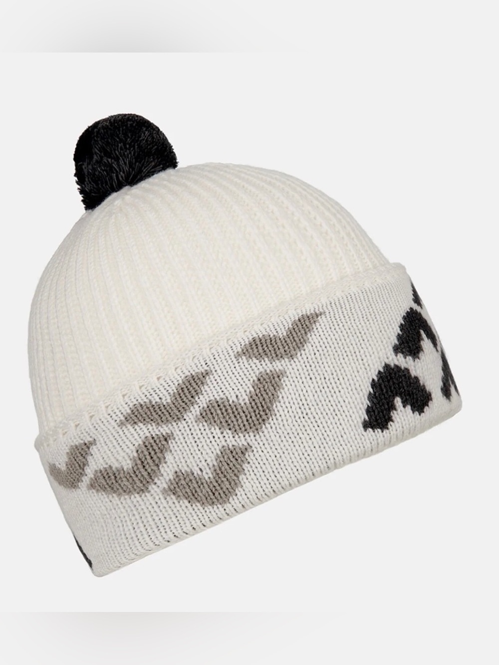 NWT! Black Crows Sorbus White Knit Pom Beanie